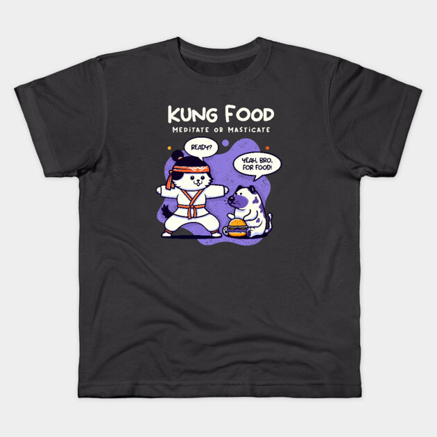 KUNG FOOD Kids T-Shirt by Fabrik