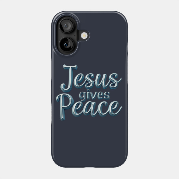 Jesus Gives Peace Metallic Design Phone Case by Rox
