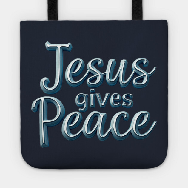 Jesus Gives Peace Metallic Design Tote by Rox