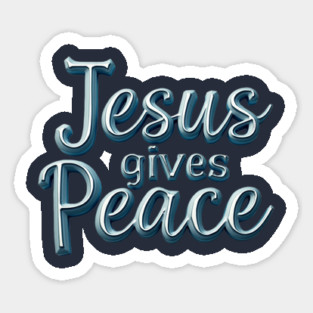 Jesus Gives Peace Metallic Design Magnet
