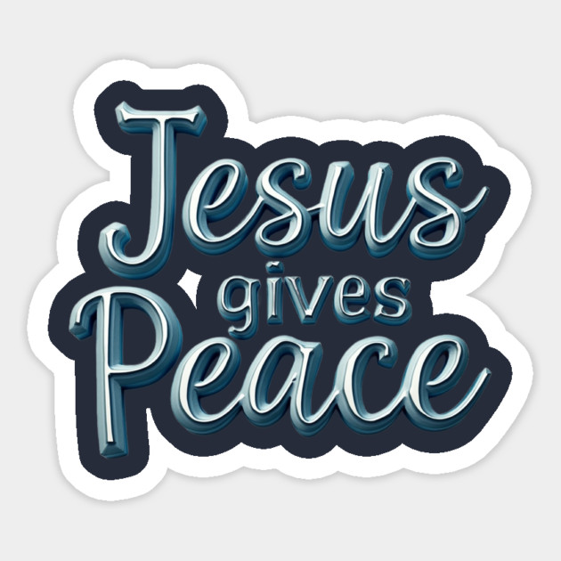 Jesus Gives Peace Metallic Design Magnet by Rox