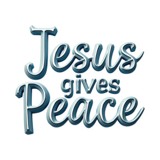 Jesus Gives Peace Metallic Design T-Shirt
