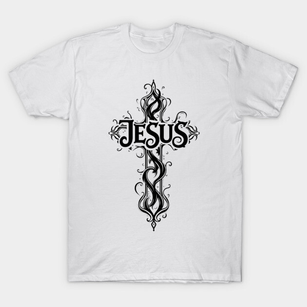Jesus Cross Design T-Shirt by Rox