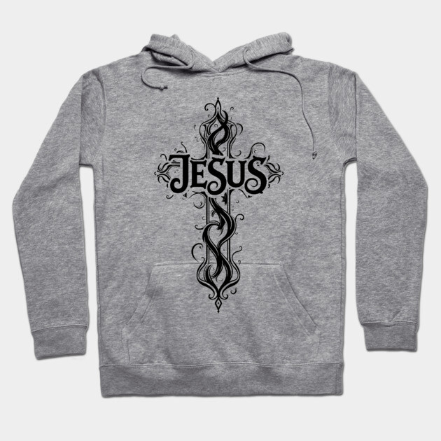 Jesus Cross Design Hoodie by Rox