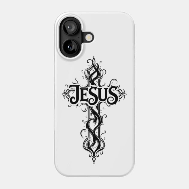 Jesus Cross Design Phone Case by Rox