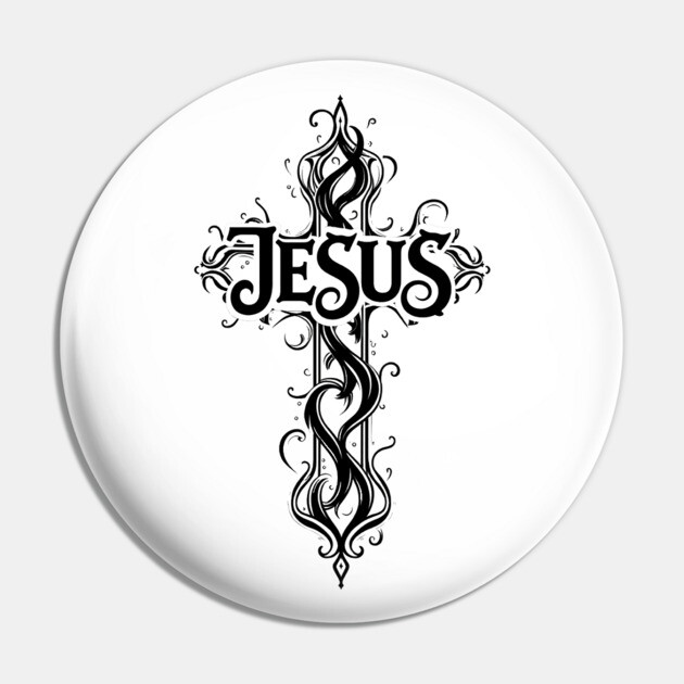 Jesus Cross Design Pin by Rox