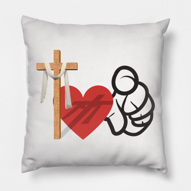 God Loves You: He died for you Pillow by Rox