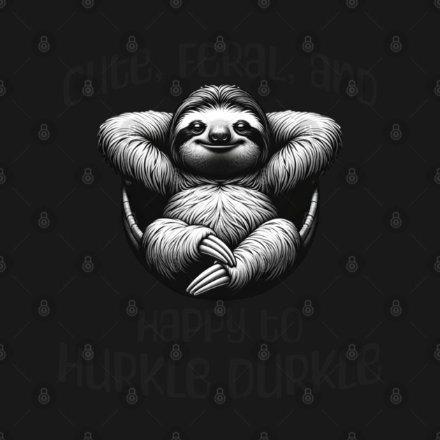 Sloth Cute, Feral, and Happy to Hurkle Durkle by Luxinda