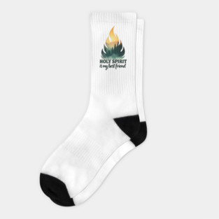 Holy Spirit is My Best Friend Fire Socks