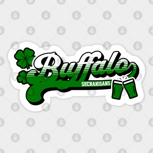Buffalo Shenanigans Buffalo Irish St Patrick's Day Sticker by Yesteeyear