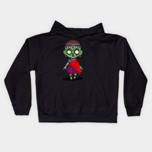 Cute Maasai Zombie Kids Hoodie