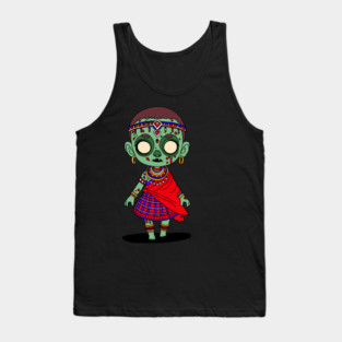 Cute Maasai Zombie Tank Top