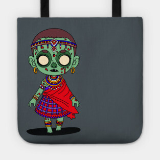 Cute Maasai Zombie Tote