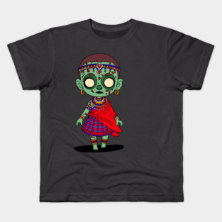 Cute Maasai Zombie Kids T-Shirt