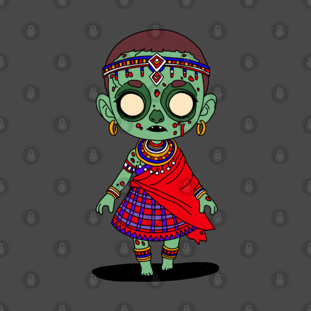Cute Maasai Zombie by H. R. Sinclair