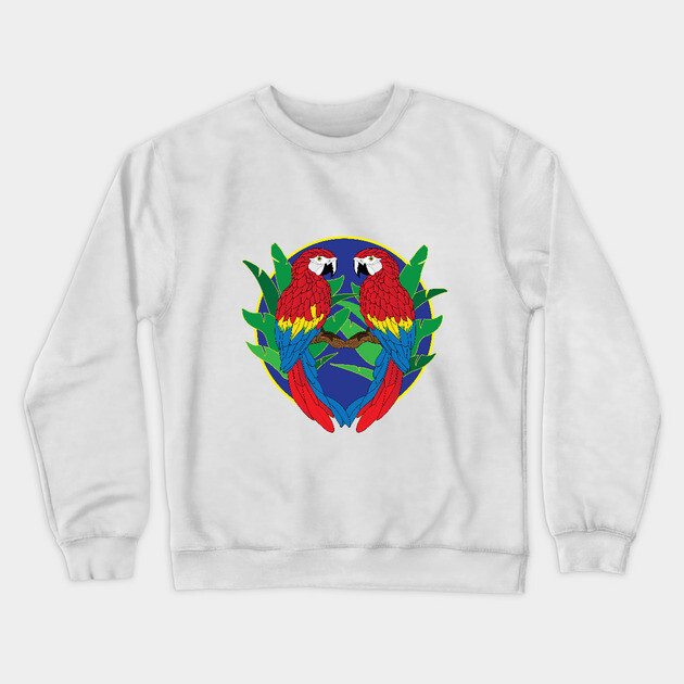 Catalina Macaw Crewneck Sweatshirt by DickinsonDesign