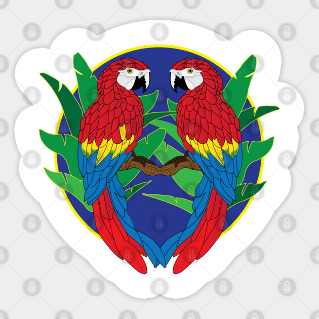 Catalina Macaw Sticker by DickinsonDesign