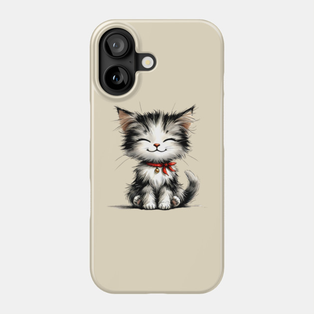 Cute Watercolor Kitten Phone Case by Premachandra's Store
