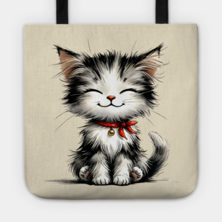 Cute Watercolor Kitten Tote