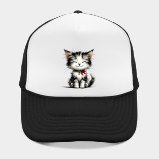 Cute Watercolor Kitten Hat