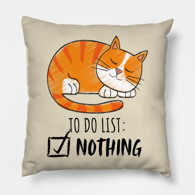 Sleeping Orange Cat – Cozy & Cute Pillow by Premachandra's Store