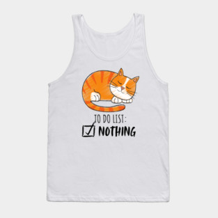 Sleeping Orange Cat – Cozy & Cute Tank Top