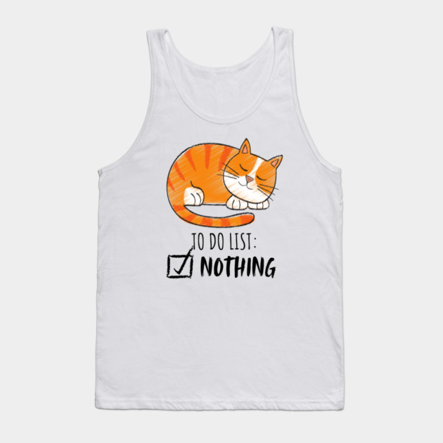 Sleeping Orange Cat – Cozy & Cute Tank Top by Premachandra's Store