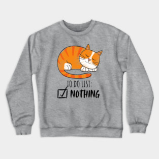 Sleeping Orange Cat – Cozy & Cute Crewneck Sweatshirt