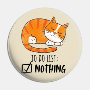 Sleeping Orange Cat – Cozy & Cute Pin