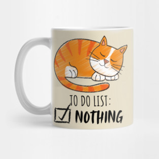 Sleeping Orange Cat – Cozy & Cute Mug