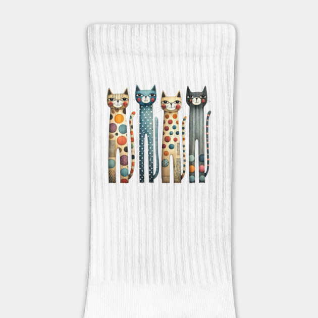 Quirky Colorful Cats by Premachandra's Store