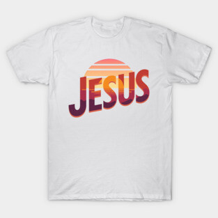 Jesus Sunset Retro Vintage Design T-Shirt