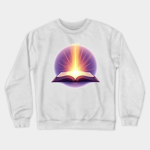 Bible Word Light Christian Faith Design Crewneck Sweatshirt by Rox