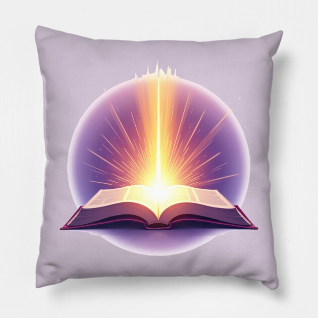 Bible Word Light Christian Faith Design Pillow by Rox