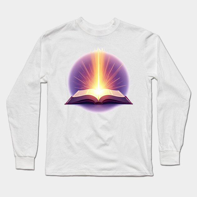 Bible Word Light Christian Faith Design Long Sleeve T-Shirt by Rox