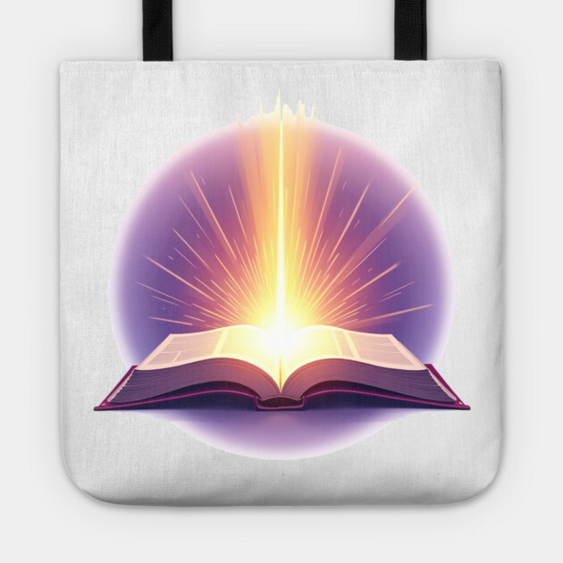 Bible Word Light Christian Faith Design Tote by Rox