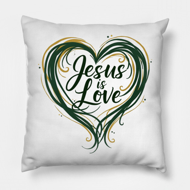 Jesus is Love Design Pillow by Rox