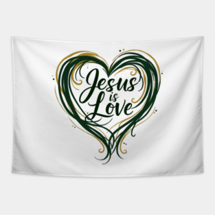 Jesus is Love Design Tapestry