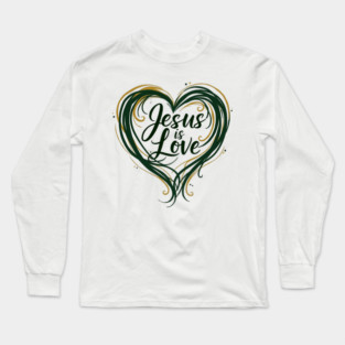 Jesus is Love Design Long Sleeve T-Shirt