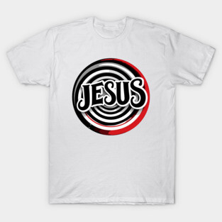 Jesus Faith Art - Bold Red and Black Board T-Shirt