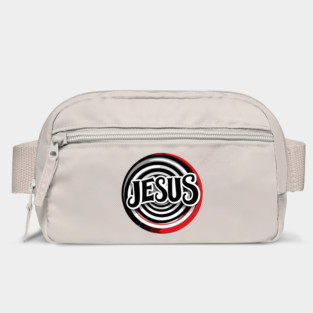 Jesus Faith Art - Bold Red and Black Board Bag