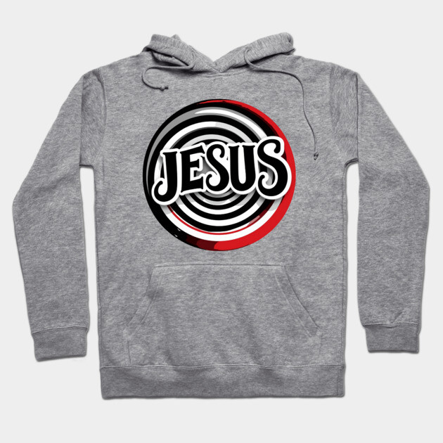 Jesus Faith Art - Bold Red and Black Board Hoodie by Rox