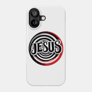 Jesus Faith Art - Bold Red and Black Board Phone Case