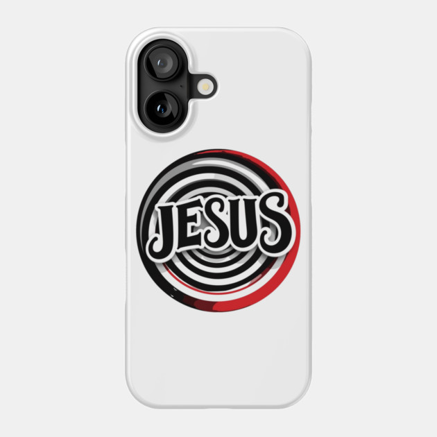 Jesus Faith Art - Bold Red and Black Board Phone Case by Rox