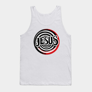 Jesus Faith Art - Bold Red and Black Board Tank Top