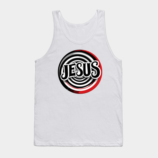 Jesus Faith Art - Bold Red and Black Board Tank Top by Rox
