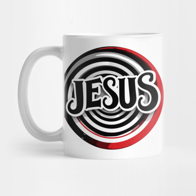 Jesus Faith Art - Bold Red and Black Board by Rox