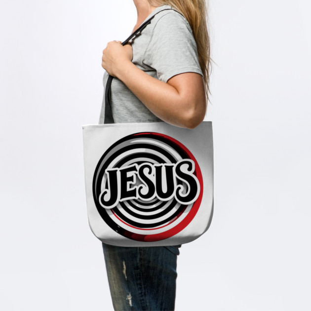 Jesus Faith Art - Bold Red and Black Board by Rox