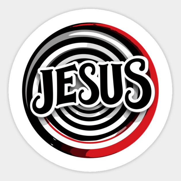 Jesus Faith Art - Bold Red and Black Board Magnet by Rox