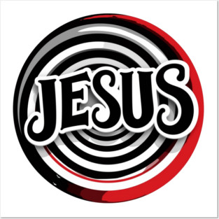 Jesus Faith Art - Bold Red and Black Board Posters and Art